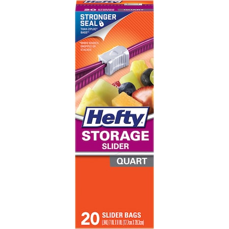 Hefty Hefty 1 qt Storage Slider Bag 20 pk R8-1219